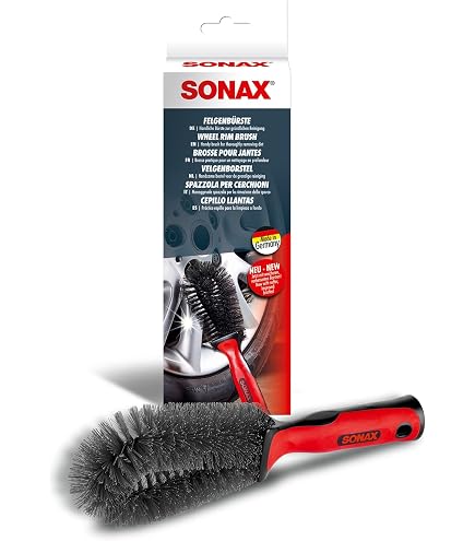 Bradas ES2001 Spazzola Per Pulizia Auto – Manico Ergonomico Con Schiuma Antiscivolo, Setole Morbide, Attacco Per Tubo Acqua, 44 Cm