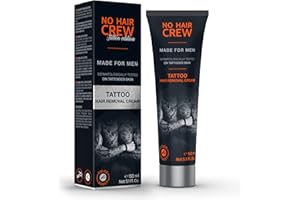 ‎NO HAIR CREW NO HAIR CREW Tattoo Edition – Enthaarungsscreme für tätowierter Haut, Haarentfernung in 4-8 Minuten, 150 ml