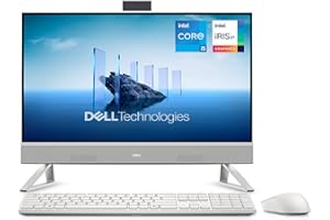 Dell 24 Tout-en-Un EC24250 Ordinateur Bureau 23,8" FHD IPS, Intel Core i5-1334U, Intel Iris XE, 16 Go RAM DDR5, 512 Go SSD, Windows 11 Home, Wi-FI 6E, Clavier & Souris sans Fil AZERTY - Argent