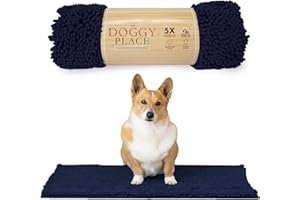 My Doggy Place - Ultra Absorbent Microfiber Dog Door Mat, Durable, Quick Drying, Washable, Prevent Mud Dirt, Keep Your House Clean (Navy Blue, Medium) - 31 x 20 inch…