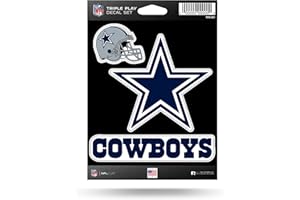 NFL Rico Industries Dallas Cowboys Triple Play Decal Set 5" x 7" (3 Decals)