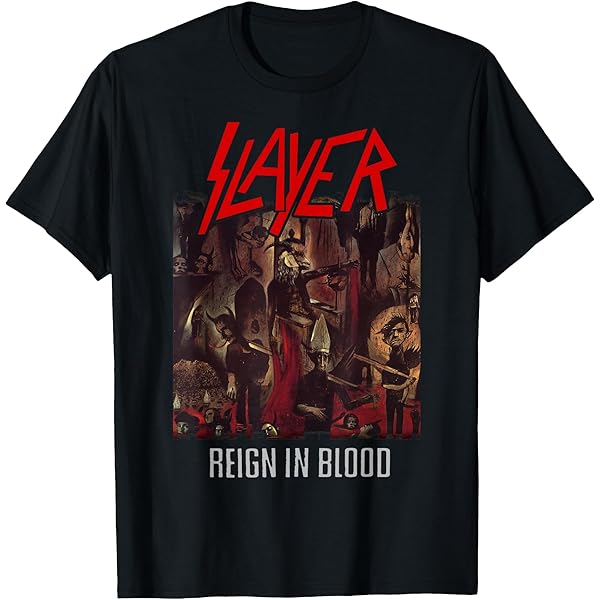 Slayer - South of Heaven Three Color T-Shirt : Amazon.co.uk: Fashion