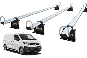 TITAN VAN ROOF RACKS & ACCESSORIES TITAN WorkReady Van Roof Rack 3 Bars - Compatible Fittings to fit a VAUXHALL VIVARO MK3 (2019 onward)