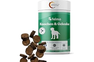 FELMO Hundesnacks Mit Grünlippmuschel & Lachsöl – Getreidefreie Kauartikel Für Welpen, Ausgewachsene Hunde Und Senioren – Sorgfältig Hergestellte Leckerlis Für Aktive Vierbeiner, Ca. 70 Stück
