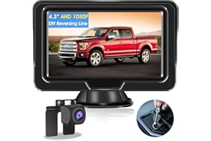 VTOPEK AHD 1080P Retromarcia Auto Kit Telecamera Auto Retrocamera con monitor LCD da 4,3" Impermeabile Visione Notturna Telecamera Posteriore Auto per Furgoni, Auto, Camion, Pick-up, SUV