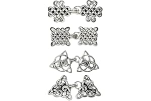 KKVOGMLE 4 Stück Pullover Verschluss Clips, Schal Strickjacke Clips, Retro Antike Umhang Brosche, Legierung Cardigan Clip Kragen Kleid Metallclip, Vintage Hemd Broschen für Frauen Mädchen(4 Stile)