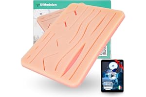 Pad Sutura Chirurgica DiMedsion per kit suture | Pad suture per kit sutura chirurgica a 3 strati, pad suture chirurgiche con 14 ferite, kit di sutura chirurgica, kit sutura, kit suture chirurgiche