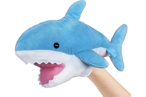 ICE KING BEAR Blue Shark Hand Puppet Soft Toy 13 Inches