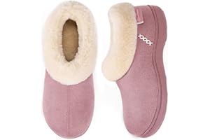EverFoams Damen Hausschuhe Winter Rutschfest Warme Pantoffeln Plüsch mit Memory-Schaum