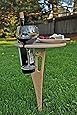 Tragbarer Garten-Wein Tisch im Freien - Klappbarer Picknicktisch, Weinglasregal aus Holz, zusammenklappbarer Flaschenhalter für den Außenbereich, Garten, Reisen