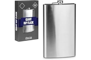 Froster Fiaschetta per Liquori Gigante, Fiaschetta Whisky XXL 1,75 l, in Acciaio Inox