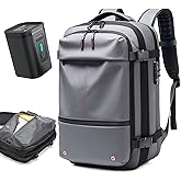 Quincry - Vacpack - Sac à dos extensible avec système de compression sous vide pour voyage, sac à dos gonflable de 50 litres