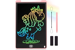 Mamowla LCD Writing Tablet Kids 12 Inch Light Drawing Board Kids Digital Notepad Colorful Digital Ewriter with Lock Function Erasable Electronic Doodle Board for Kids Learning Drawing and Memo,Pink