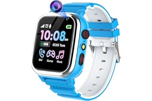 ELEJAFE Smartwatch Kinder Telefon, Kinder Smartwatch mit Anruffunktion 26 Spiele Kinderuhr Armbanduhr Anruf Schrittzähler Musik Wecker Schulmodus Rechner 3-14 Jahre Junge Mädchen Studenten Geschenk