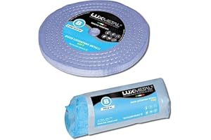 Lux Metal - Kit 1 Disques de Polissage de 200 mm et 1 Pâtes Abrasives de 350 gr - Parfaits pour polir des métaux tels que l'aluminium, le fer, l'acier inoxydable, le laiton, le cuivre, l'or, le marbre