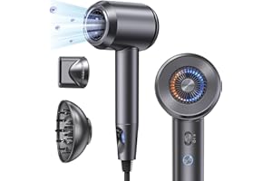 llano Hair Dryer with Diffuser, Fast Drying 1500W Motor &10,5000 RPM,Professional with 500 Million Ions for Curly and Straight Low Noise/Lightweight, Mini Great for Travel and Home