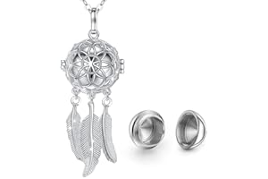 INFUSEU Colgantes Para Guardar Cenizas, Collar Para Cenizas Collar de Urna Humanas Mujer Cenizas De Acero Para Guardar Cenizas Humanas