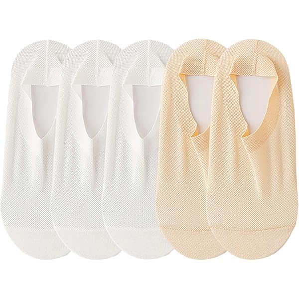 6 Paires Chaussettes Invisibles Homme/Femme - Coton Respirant Antidérapant | Taille 39-42 Et 43-46