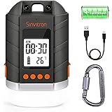 Sinvitron Wiederaufladbare LED Camping Laterne & 15000mAh Power Bank mit LCD Bildschirm, dimmbarem Zeltlicht/Taschenlampe, 4 
