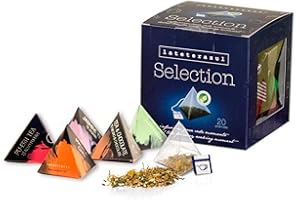 LATETERAZUL LA TETERA AZUL Pack De Tés E Infusiones. Surtido De Infusiones Variadas. Set De Infusiones Ideal Para Regalo. 20 Pirámides Envueltas Individualmente.