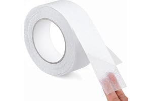 Dulynva Nastro Adesivo Antiscivolo 5 cm x 10 m Strisce Antiscivolo per Scale Esterne, Tagliabile, Adatto per Scale, Gradini e Bagni, Trasparente