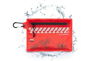 Rhino Rescue Pequeño botiquín de primeros auxilios, kit médico impermeable ultraligero para senderismo, mochilero, ciclismo, coche, viaje (rojo)