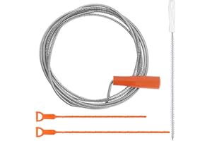 REJOECE Furet Deboucheur Canalisation 5M*6mm, Furet Deboucheur Evier Professionnel, Furet Déboucheur Avec Manivelle, Spirale di pulizia dei tubi, Kit Debouchage Cheveux Douche Pince à Griffes