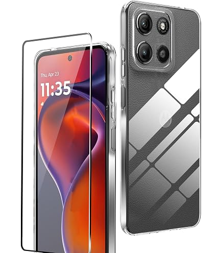 iVoler Cover per Motorola Moto G15 / G15 Power, Custodia Antiurto Trasparente per Assorbimento Degli Urti con Paraurti in TPU Morbido, Sottile Morbida in Silicone TPU Protettiva Case