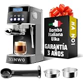 XINWO Hanoi | Espresso Maker 20 Bar 1.2L with ULKA Italian Pump | Integrated Vaporizer and Foamer | Double Filter Holder | 20