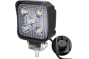 antom LED Faro de trabajo 12/24/48V 4800LM 6000K Impermeable IP68 -Aberturas de refrigeración individuales Faros auxiliares para offroad SUV ATV excavadora coche UTV tractor- Premium Edition