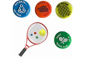 CLKE 4Pcs Tennis Racket Dampeners, Funny Tennis Vibration Dampener, Tennis Accessories, Silicon Tennis Shock Absorber for Professional and Casual Players Tennis Training(Colorful)