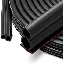 Guarnizione Porte E Finestre SUNWERK - Gomma Autoadesiva 10x15mm - 6,2m Nero - Impermeabile E Antivento