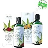 Haut & Massageöl mit Hanfsamen Öl Extrakt im Doppelpack in Bio Premium Qualität Aprikosenkernöl, natürliches Himbeeröl, Süßma