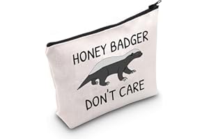 LEVLO Lustige Honigdachs-Liebhaber-Geschenke Honigdachs Don't Care Make-up-Taschen Wildtiere Reiseetui, Badger Don't Care