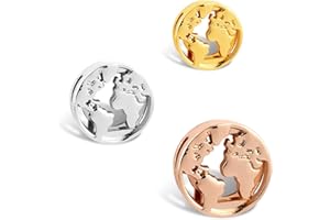 THIORA Charmband Charms | 'Weltkarte' Anhänger | Worldmap Charm | Mesh Armband Charm