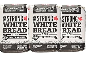 GENERIC Marriage’s Millers Very Strong 100% Canadian White Bread Flour – 1.5kg (Pack of 3) | High-Protein Bread Flour | Perfect for Bread, Rolls & Pizza Dough