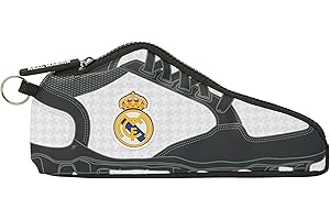 Safta Real Madrid 1ère équipe 24/25 - Trousse pour chaussures scolaires, trousse pour enfant, idéale pour les enfants d'âge scolaire, confortable et polyvalent, 24 x 2 x 10 cm, blanc/gris, Blanc/gris,