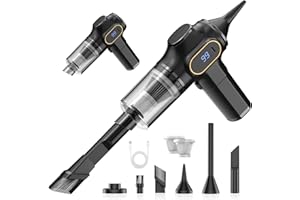 Ginarelo Mini Aspirapolvere Auto Portatile Aspirabriciole - 15000Pa Senza Fili Potente Piccolo Aspiratore Ricaricabile Leggero Cleaner Potenza Alta Aspirazione Aspira Briciole Dust Elettrico Macchina