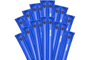 VEVOR Pool Beschwerungssack, 12 Packungen à 238 cm, 0,4 mm Dicke PVC-Säcke mit Gewichten mit auslaufsicherem Schraubverschluss, Wassersäcke zur Befestigung von Poolabdeckungen im Winter, blau