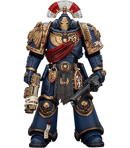 JoyToy Warhammer 40K Ultramarines Honour Guard 2 – Statuetta 1/18, 12 Cm, In ABS E PVC, Con Armi E Accessori Intercambiabili