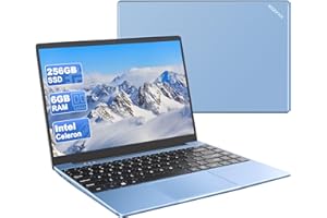 WOZIFAN Ordinateur PC Portable 14 Pouces Win11 256Go SSD Expansible 1to Stockage Celeron N4020 Up to 2.8Ghz 2.4G+5G WiFi 1080p HDMI Bluetooth Souris sans Fil & Azerty Membrane du Clavier -Bleu