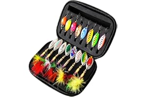 ‎LEEKO Leeko Angelköder, Spinner Angelköder Blinker Angeln für Hecht Forelle Zander Barsch