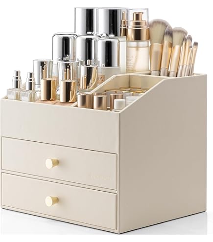 Organiseur de maquillage rotatif à 360° pour coiffeuse, rangement de cosmétiques, rangement et Organiseur de maquillage rotatif à 360° pour coiffeuse, rangement de cosmétiques, rangement et