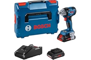 Bosch Professional 18V System boulonneuse sans-fil GDS 18V-330 HC (couple serrage 330 Nm, couple décollement 560 Nm, 2 batteries ProCORE 4.0 Ah, chargeur, module Bluetooth Low Energy, L-BOXX)