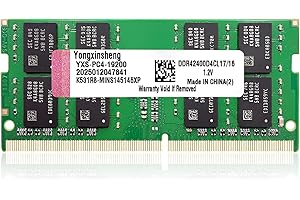 Yongxinsheng DDR4 2400MHz 16GB Laptop RAM PC4-19200 SODIMM Non-ECC Unbuffered 1.2V 2Rx8 Dual Rank 260-Pin CL17 PC Computer Memory Upgrade Module