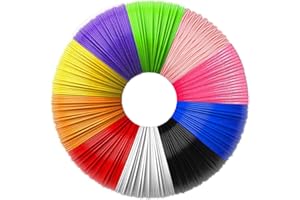 EILYGK PCL Filament 1.75 für 3D Stift, 3D Pen Filament,10 Farben, je 5M, 3D Stift Nachfüllpacks Farben für Kinder und Erwachsene Starterset,3D Stift Zubehör Filament für Niedrigtemperatur 3D Drucker stift