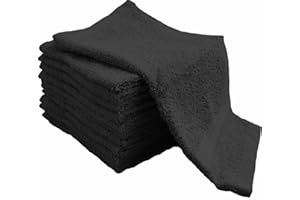 Adore Home 20 Black Cotton face cloths Flannels 30cm x 30cm