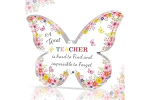 SMARGO Acrylic Keepsake Gift: Heart-Shaped Teacher Appreciation Paperweight, Multicolored, One Size