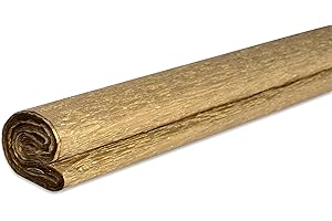 VBS Papier crépon 200cm 32g/qm en papier Décorations travaux floraux Or