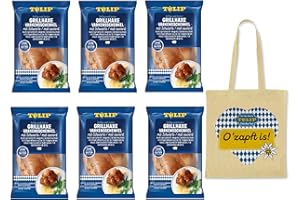 TULIP 6x 600 g Grill-Haxe + Beutel | Tafelfertig Gegart Vakuumverpackt Kross | einfach im Backofen zubereitet in ca. 30-40 Minuten | Schinkeneisbein und Schweinshaxe ohne Kühlung